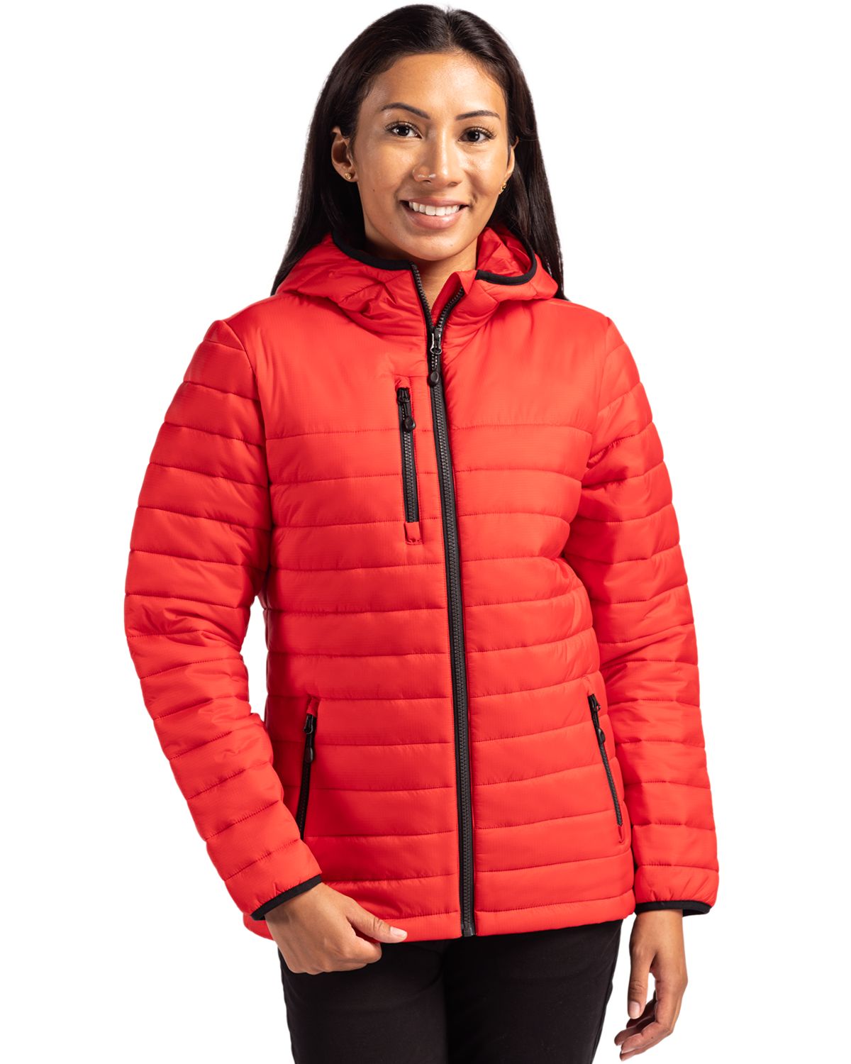 Clique Valhalla Recycled Insulated Puffer Womens Full Zip Hooded Jacket - LQO00065