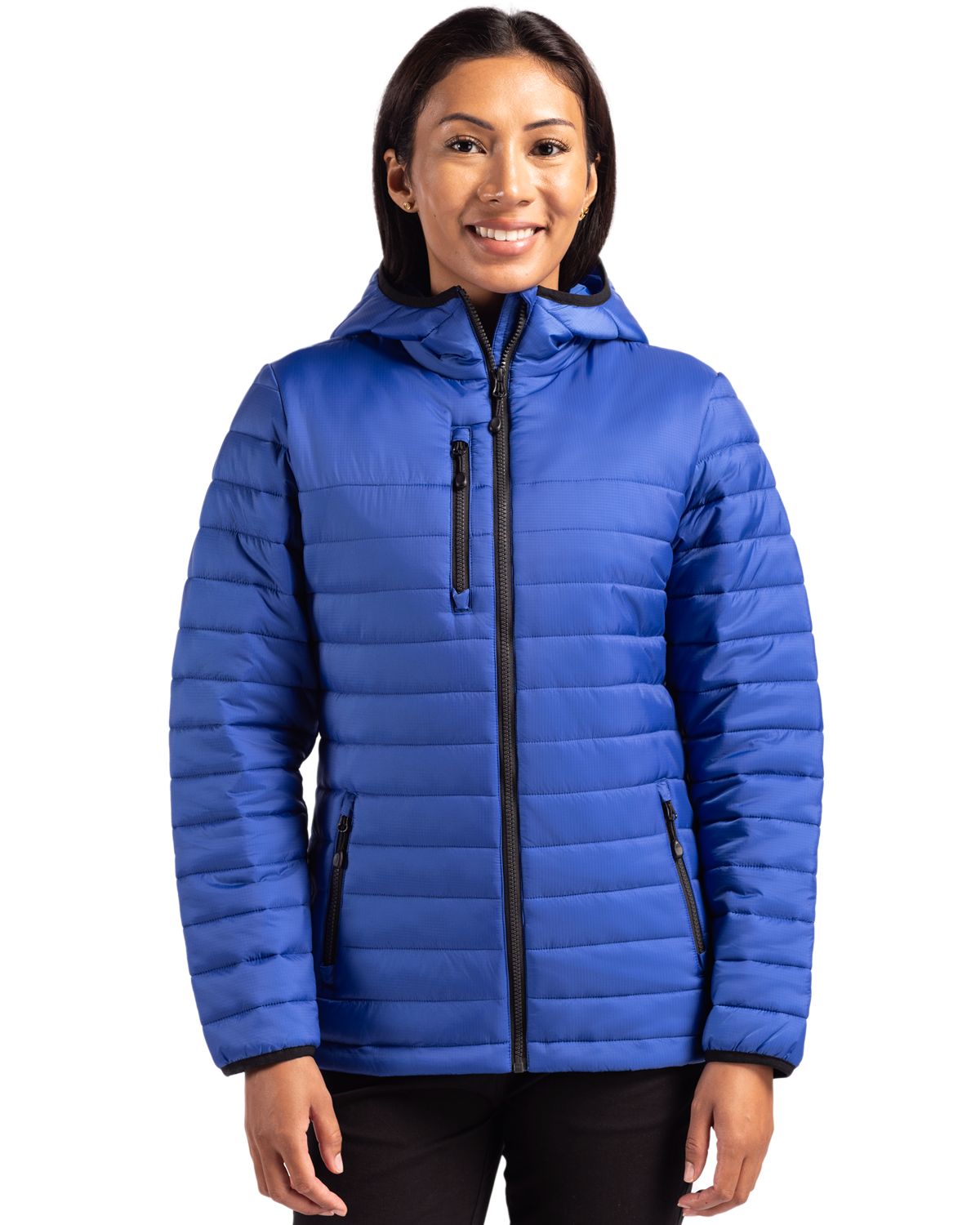 Clique Valhalla Recycled Insulated Puffer Womens Full Zip Hooded Jacket - LQO00065
