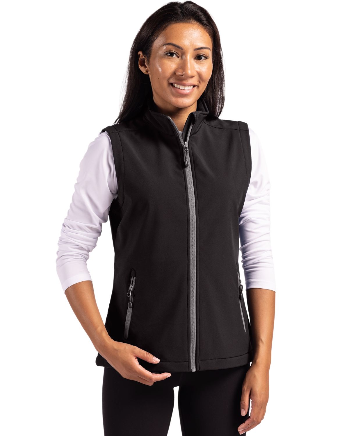 Clique Tempo Recycled Stretch Softshell Womens Full Zip Vest - LQO00069