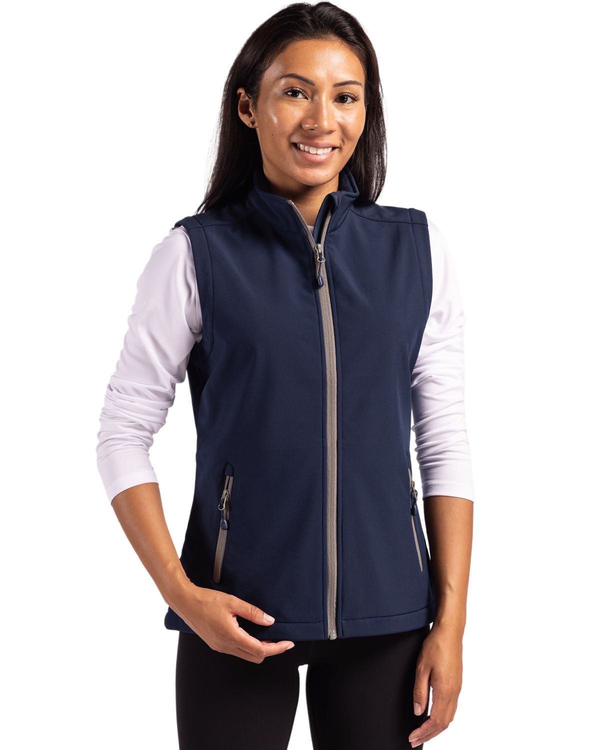 Clique Tempo Recycled Stretch Softshell Womens Full Zip Vest - LQO00069