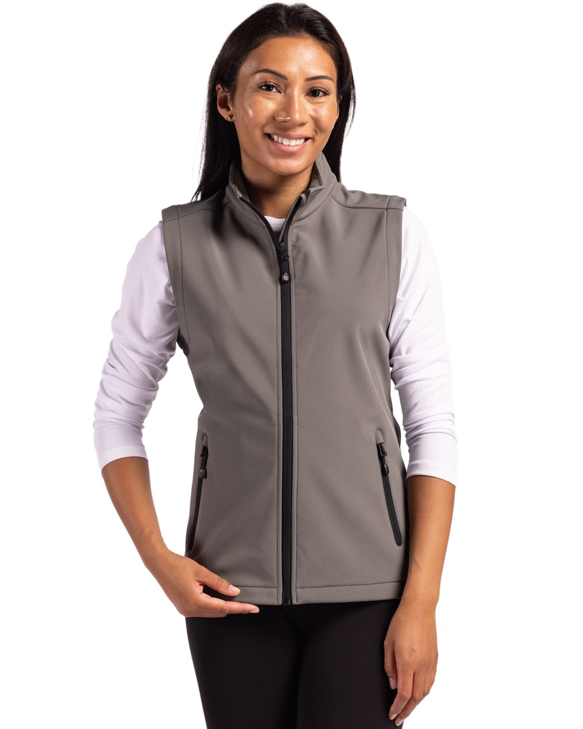 Clique Tempo Recycled Stretch Softshell Womens Full Zip Vest - LQO00069
