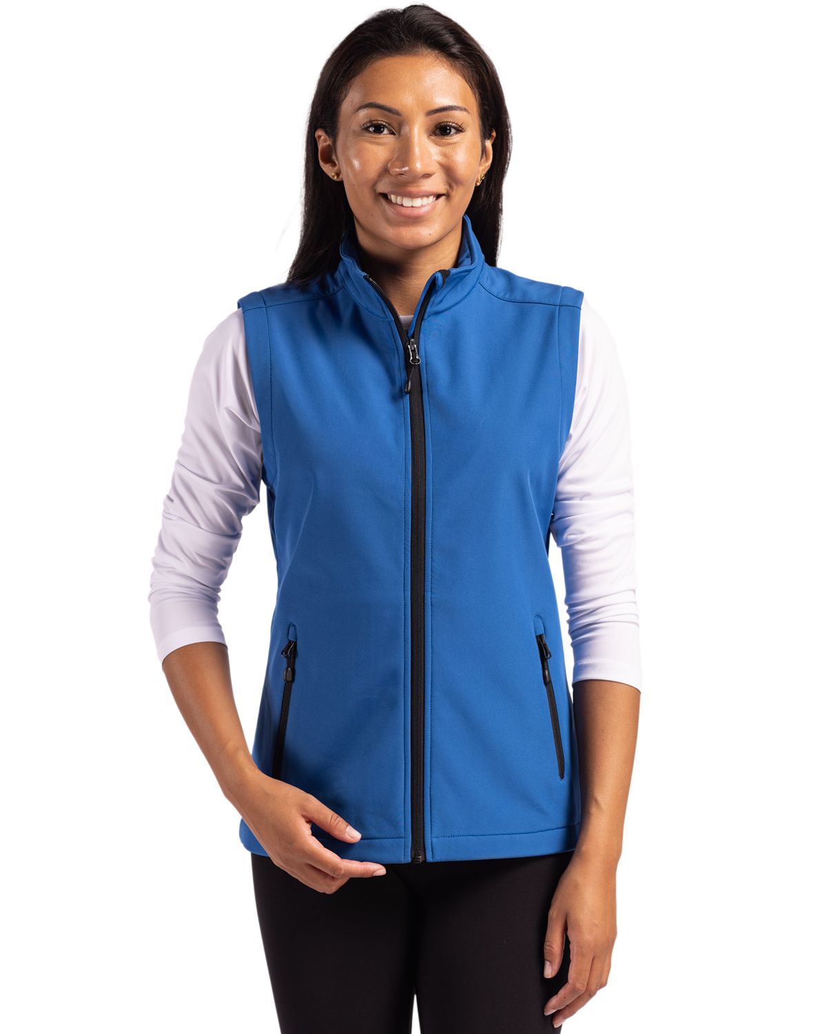 Clique Tempo Recycled Stretch Softshell Womens Full Zip Vest - LQO00069