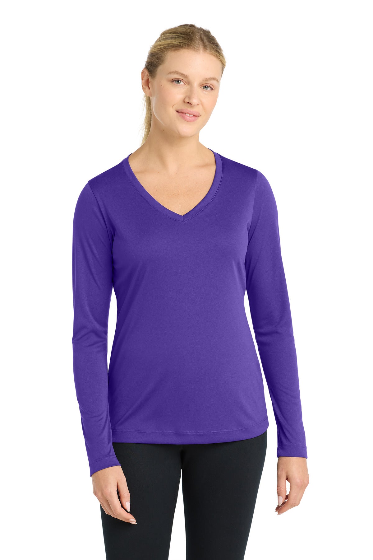 Sport-Tek ®  Women's Long Sleeve PosiCharge ®  Competitor™ V-Neck Tee. LST353LS
