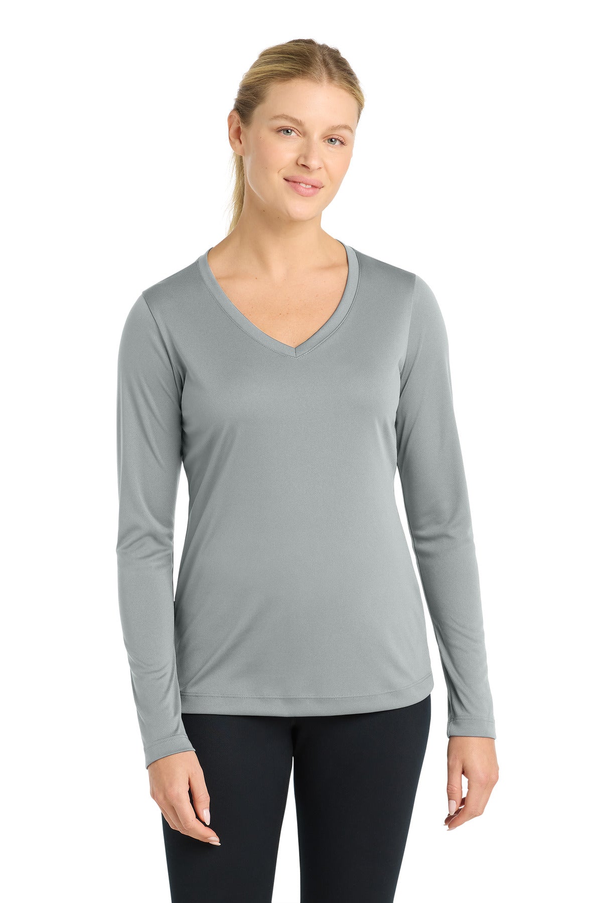 Sport-Tek ®  Women's Long Sleeve PosiCharge ®  Competitor™ V-Neck Tee. LST353LS