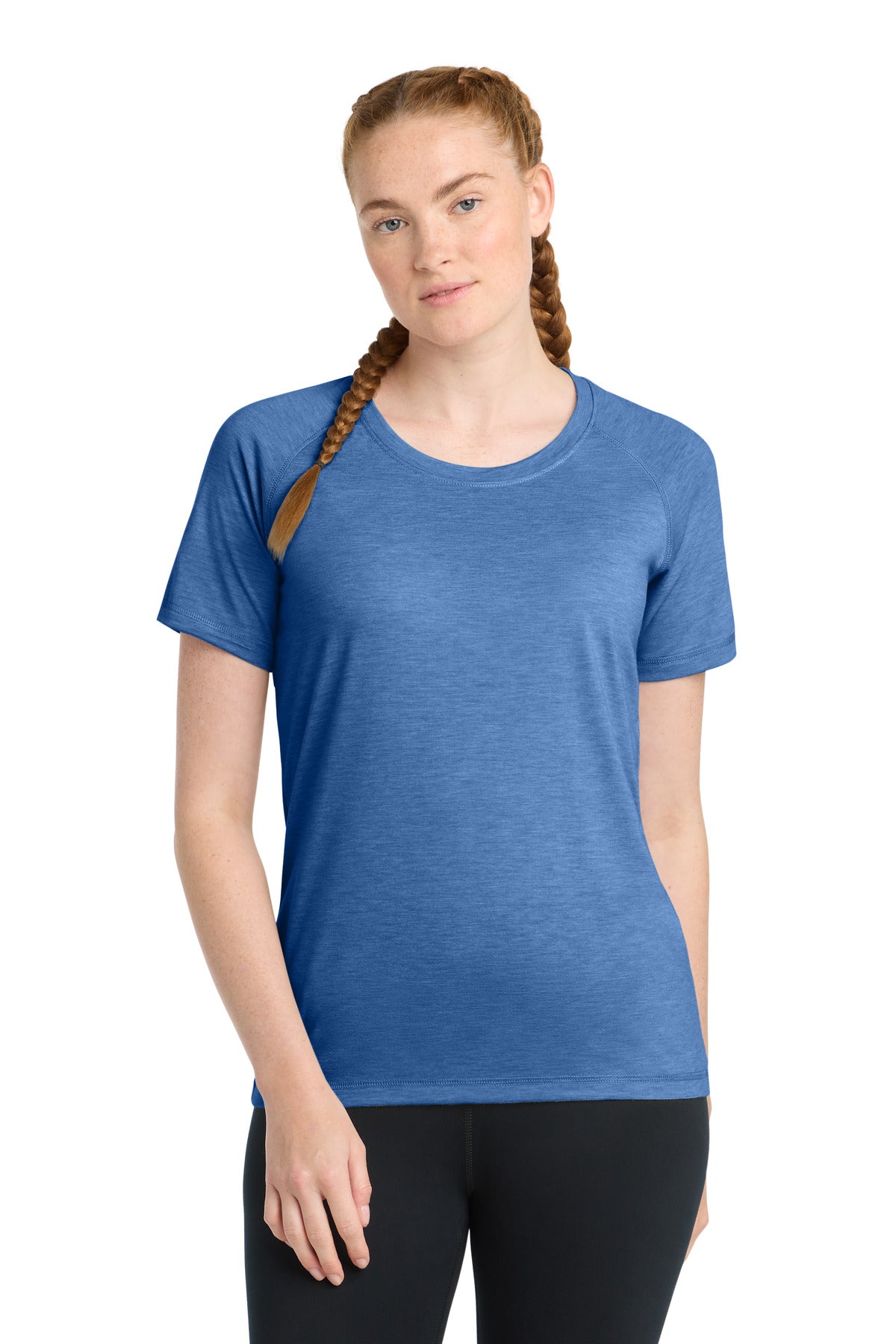 Sport-Tek  ®  Women's PosiCharge  ®  Tri-Blend Wicking Scoop Neck Raglan Tee. LST400
