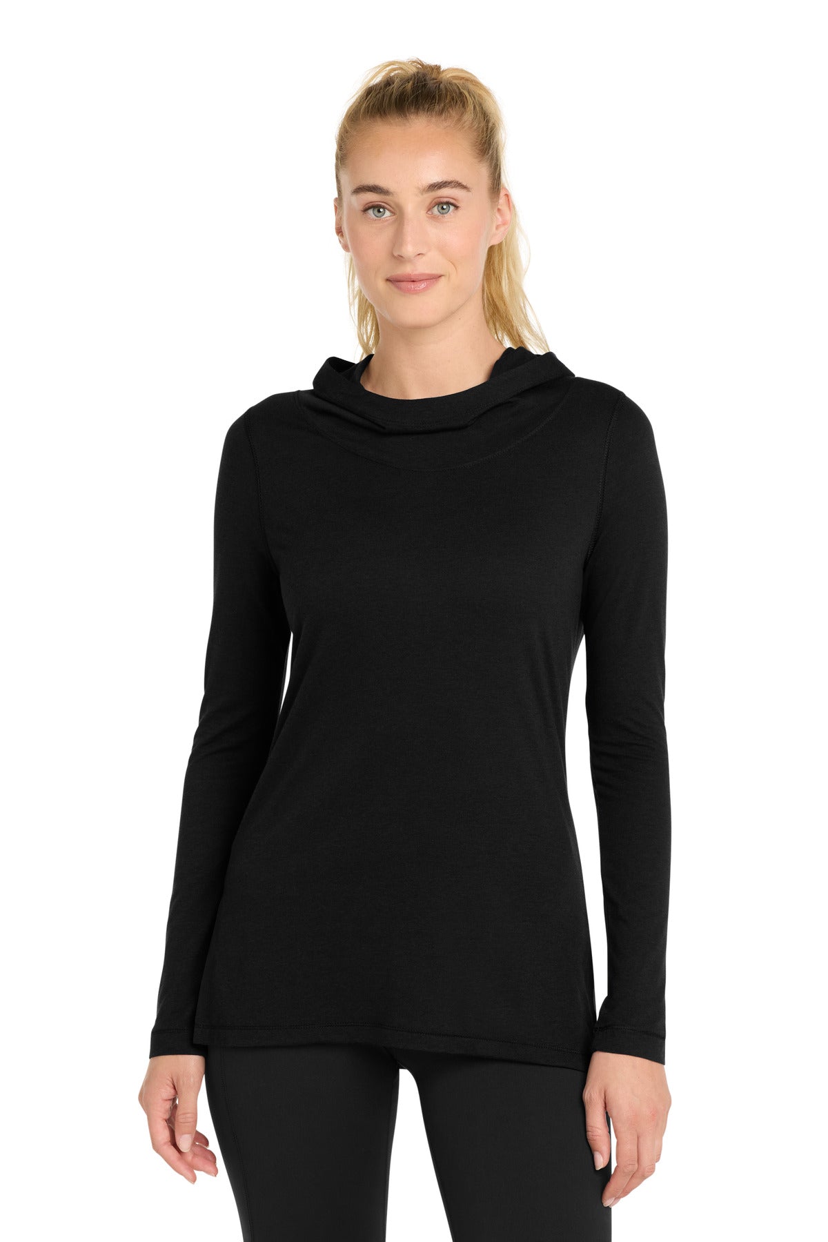 Sport-Tek ®  Women's PosiCharge  ®  Tri-Blend Wicking Long Sleeve Hoodie LST406