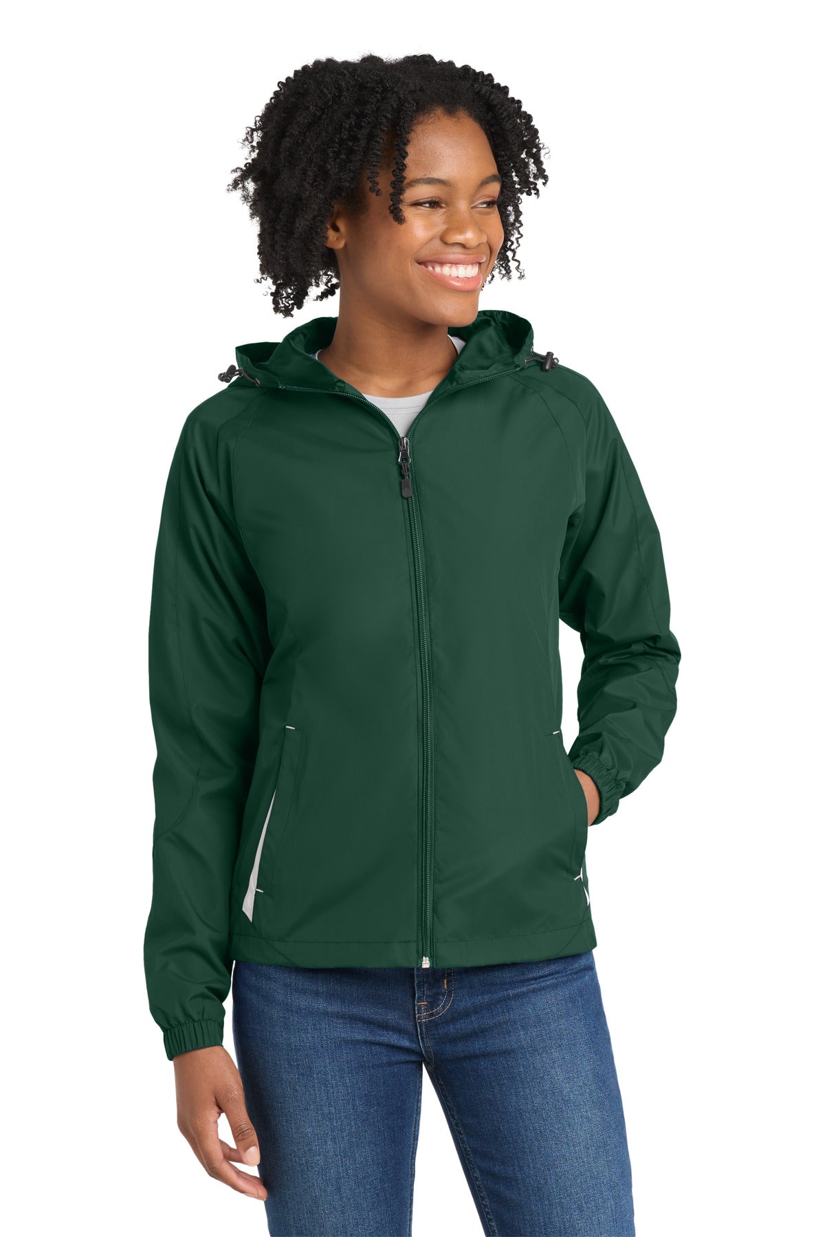 Sport-Tek ®  Women's Colorblock Hooded Raglan Jacket. LST76