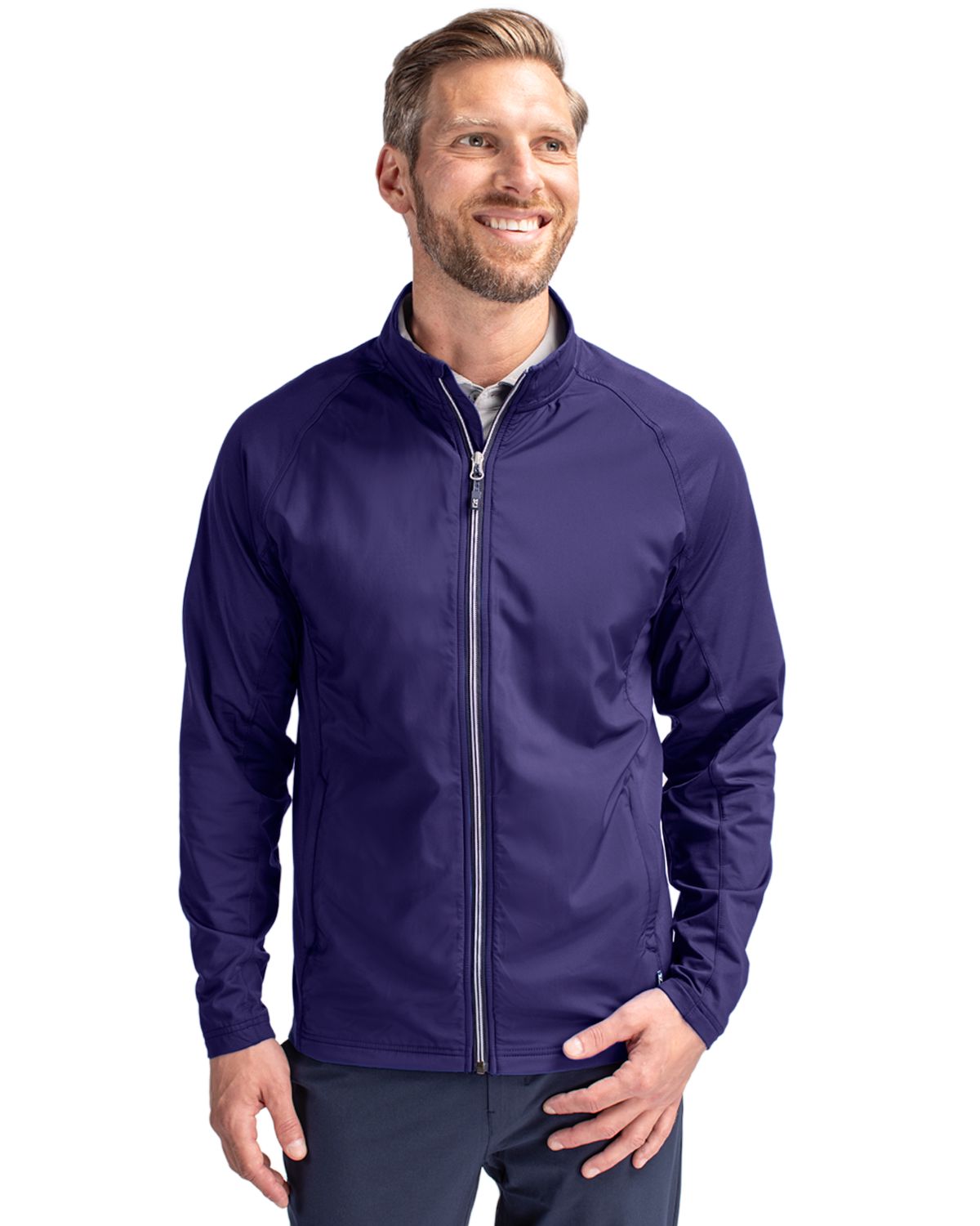 Cutter & Buck Adapt Recycled Soft Knit Stretch Mens Hybrid Full Zip Jacket - MCC00032
