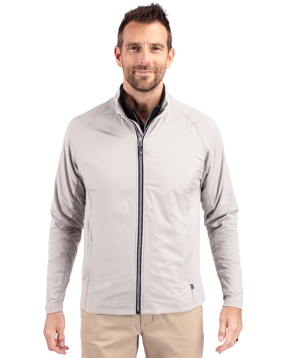 Cutter & Buck Adapt Recycled Soft Knit Stretch Mens Hybrid Full Zip Jacket - MCC00032