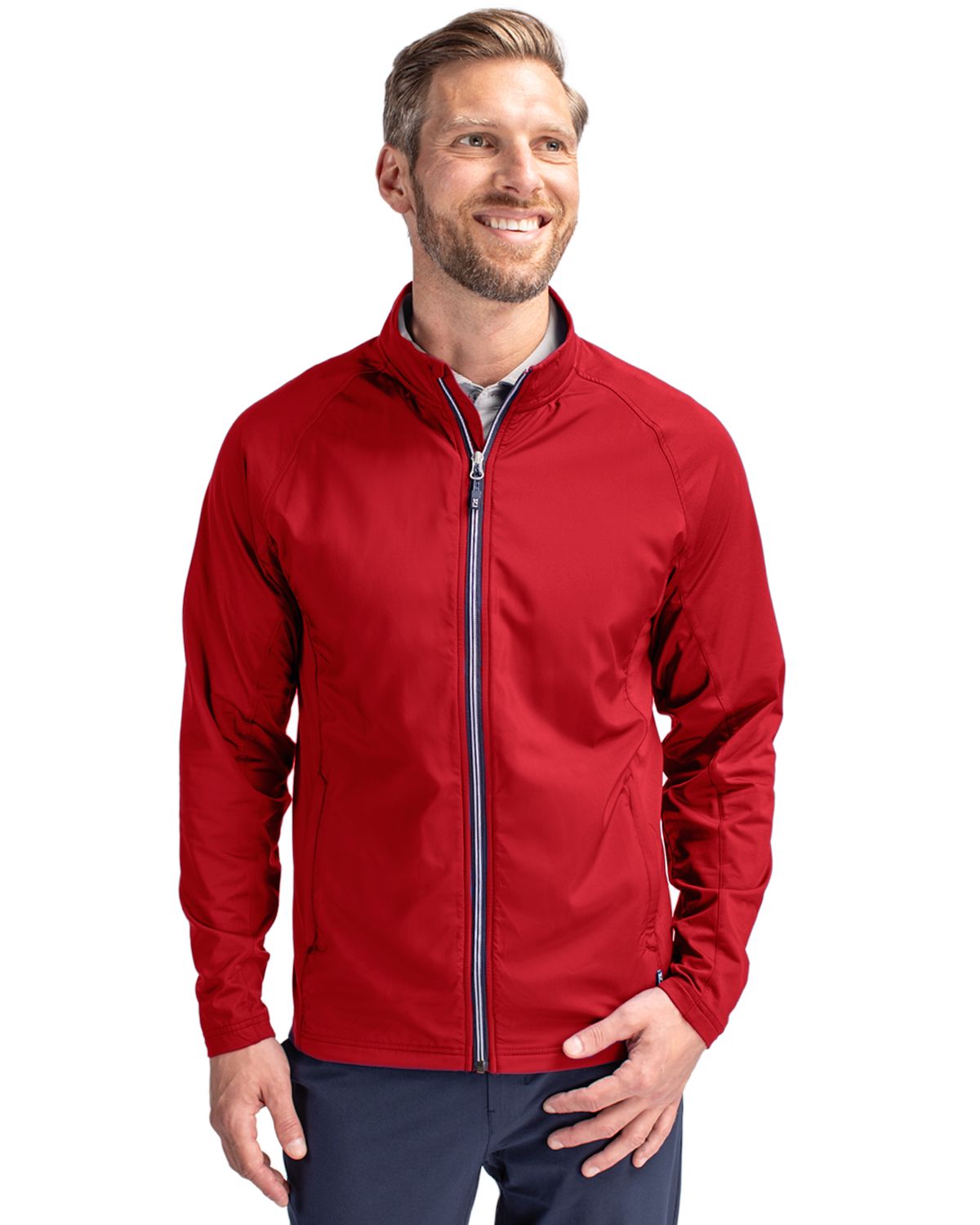 Cutter & Buck Adapt Recycled Soft Knit Stretch Mens Hybrid Full Zip Jacket - MCC00032