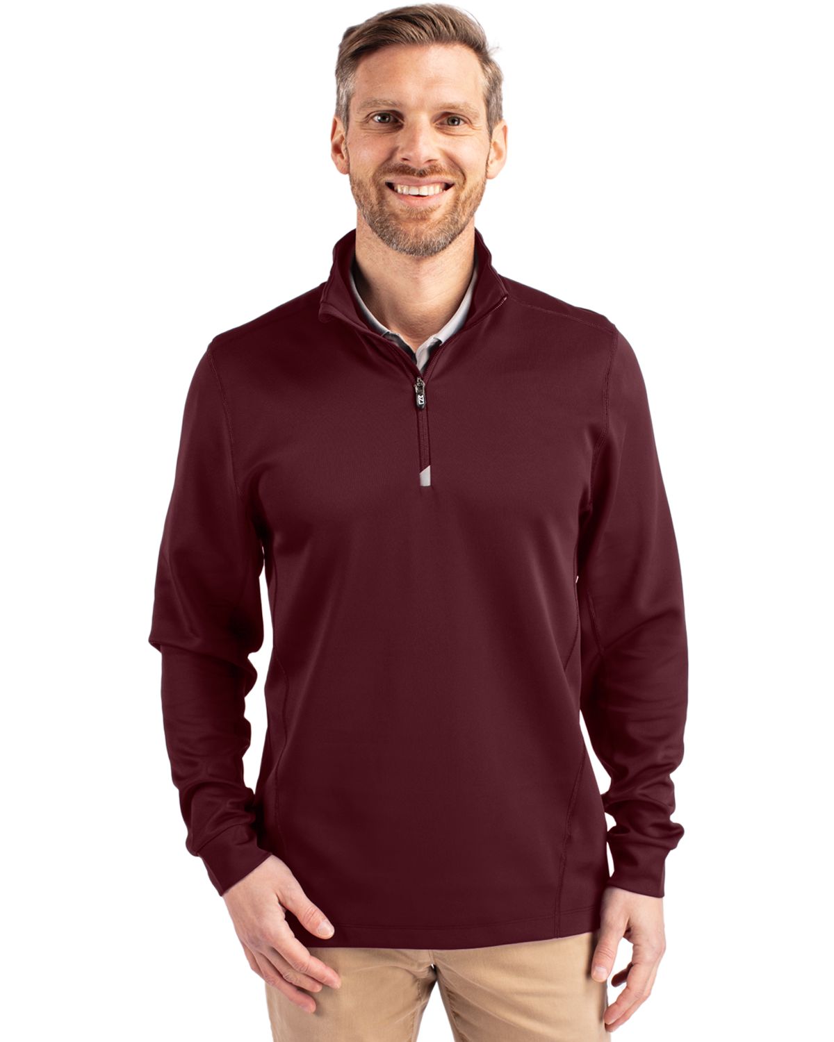 Cutter & Buck Traverse Recycled SmoothStretchMensQuarter Zip Pullover - MCK00067