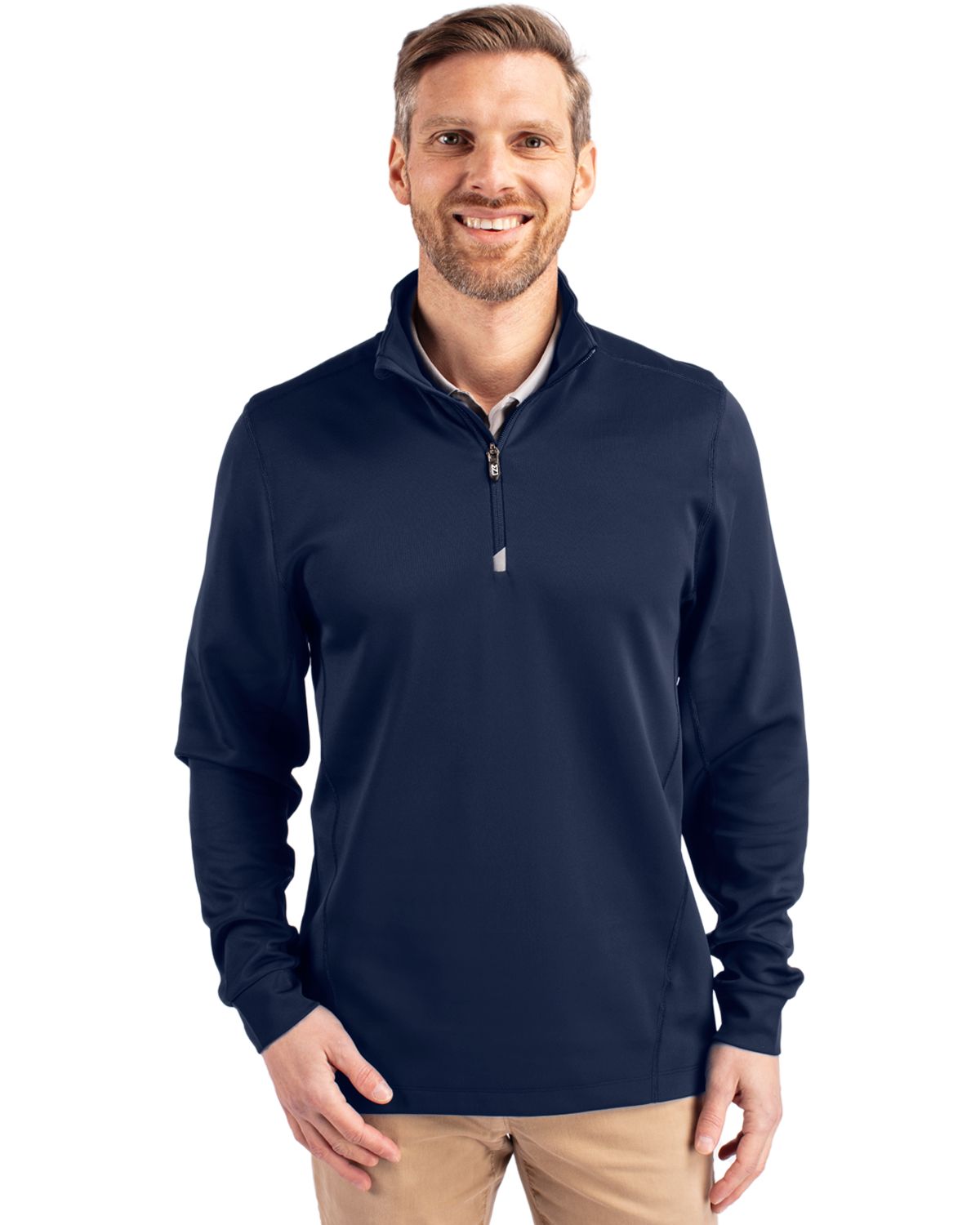 Cutter & Buck Traverse Recycled SmoothStretchMensQuarter Zip Pullover - MCK00067