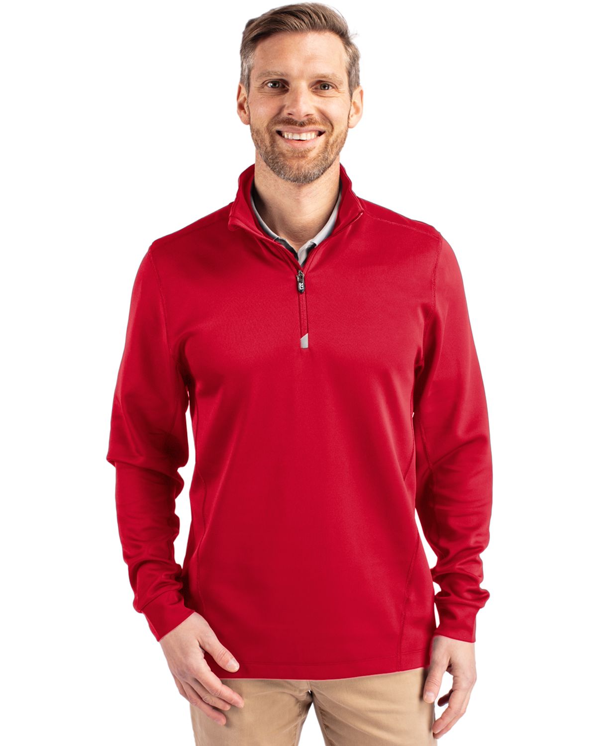 Cutter & Buck Traverse Recycled SmoothStretchMensQuarter Zip Pullover - MCK00067