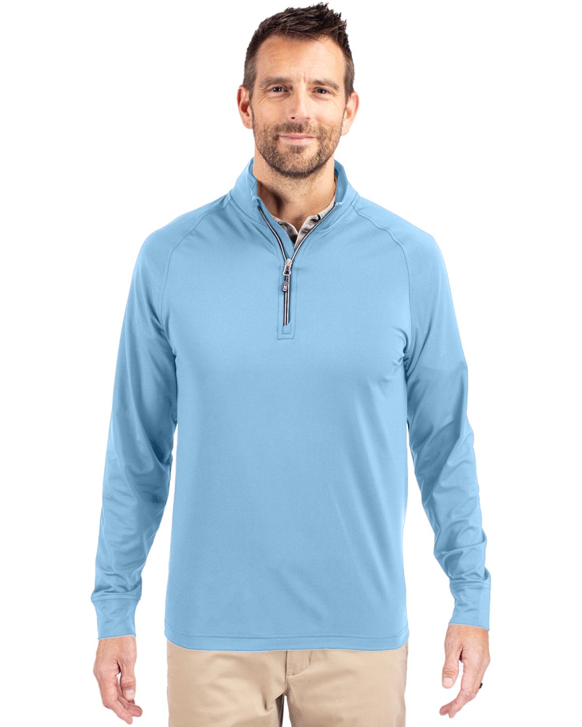 Cutter & Buck Adapt Recycled Soft Knit Stretch  Mens Quarter Zip Pullover - MCK01143