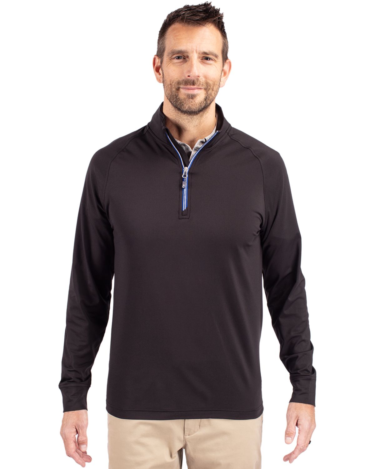 Cutter & Buck Adapt Recycled Soft Knit Stretch  Mens Quarter Zip Pullover - MCK01143