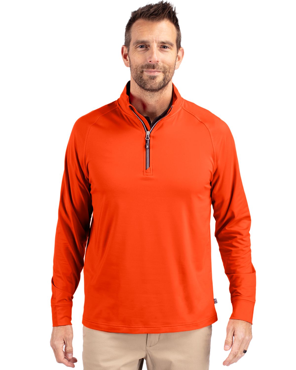 Cutter & Buck Adapt Recycled Soft Knit Stretch  Mens Quarter Zip Pullover - MCK01143
