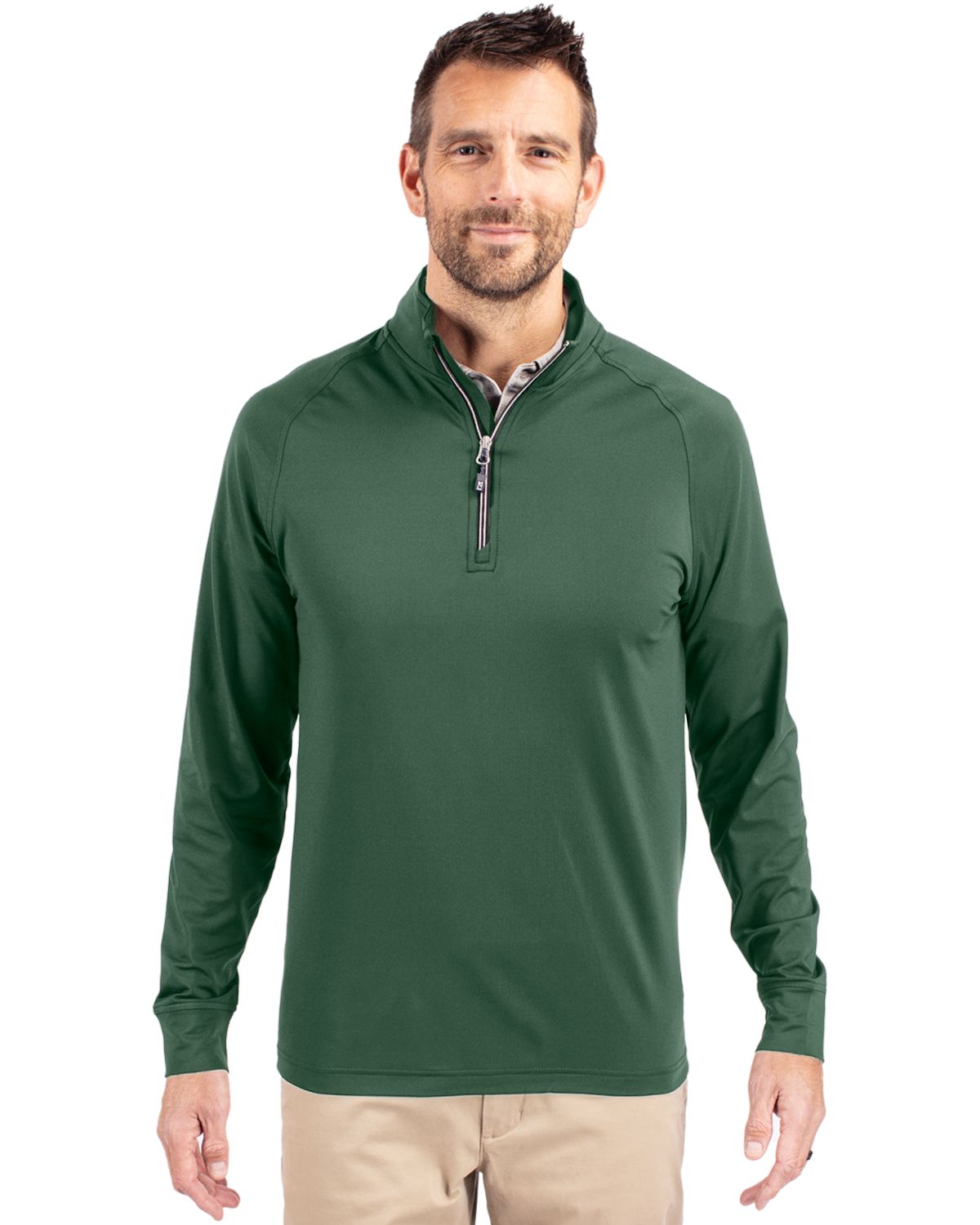 Cutter & Buck Adapt Recycled Soft Knit Stretch  Mens Quarter Zip Pullover - MCK01143