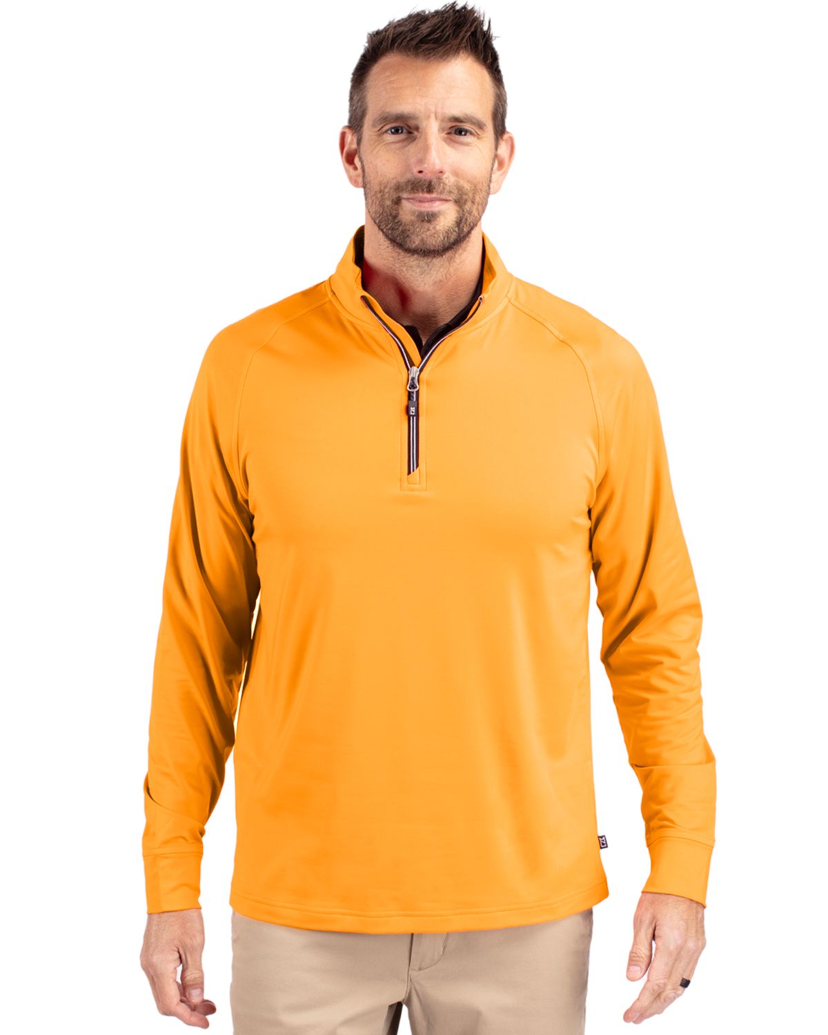 Cutter & Buck Adapt Recycled Soft Knit Stretch  Mens Quarter Zip Pullover - MCK01143