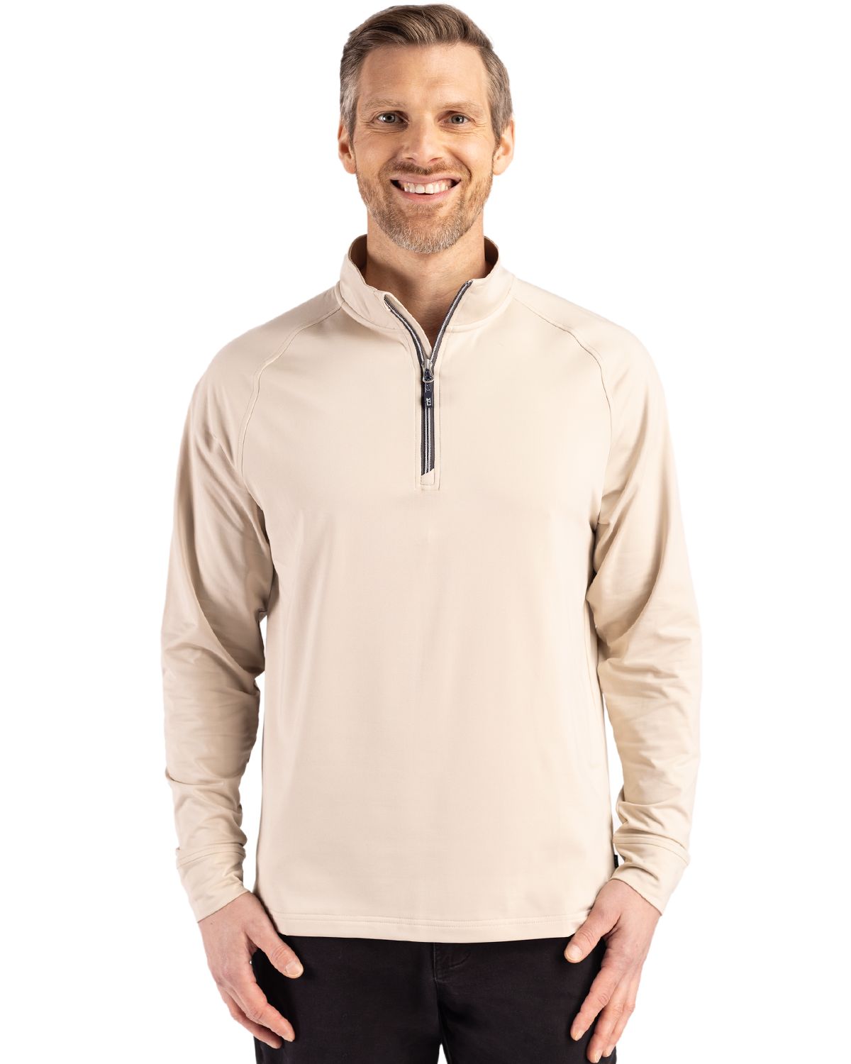 Cutter & Buck Adapt Recycled Soft Knit Stretch  Mens Quarter Zip Pullover - MCK01143