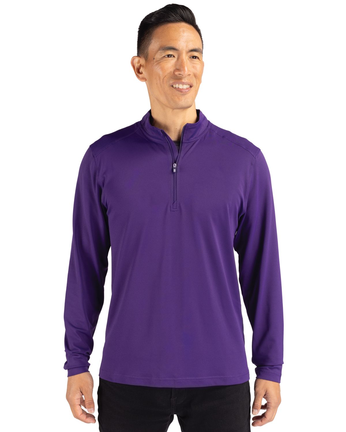 Cutter & Buck Virtue Recycled Featherlight Pique Mens Quarter Zip Pullover - MCK01187