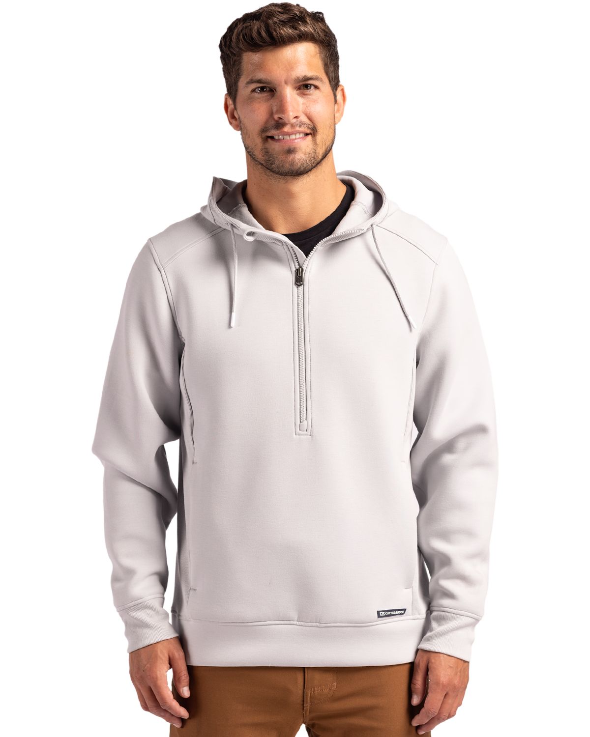 Cutter & Buck Roam Recycled Buttery-Soft Knit Mens Half Zip Hooded Pullover - MCK01279