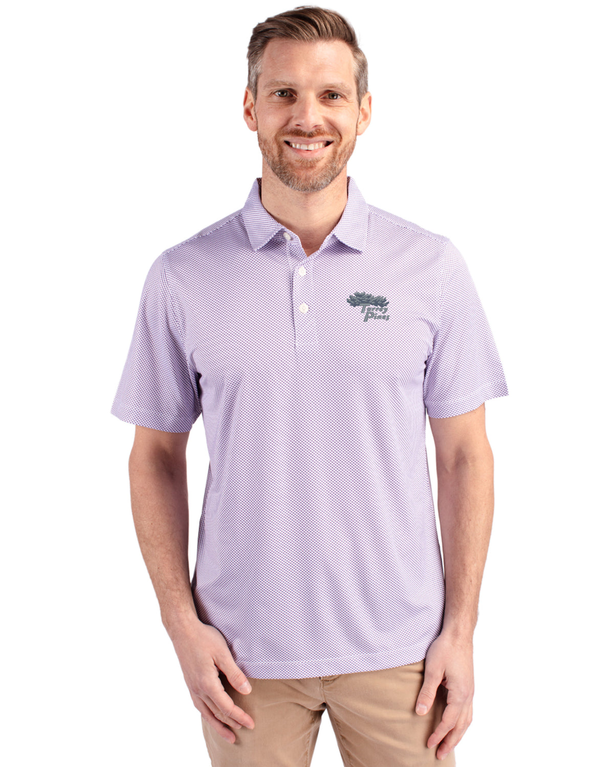 Torrey Pines Cutter & Buck Pike Recycled Symmetry Print Mens Polo - MCK01284-35492