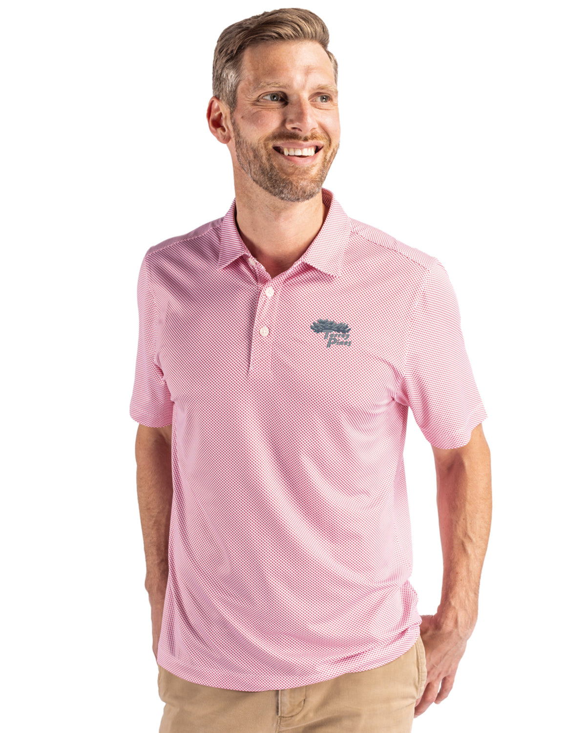 Torrey Pines Cutter & Buck Pike Recycled Symmetry Print Mens Polo - MCK01284-35492