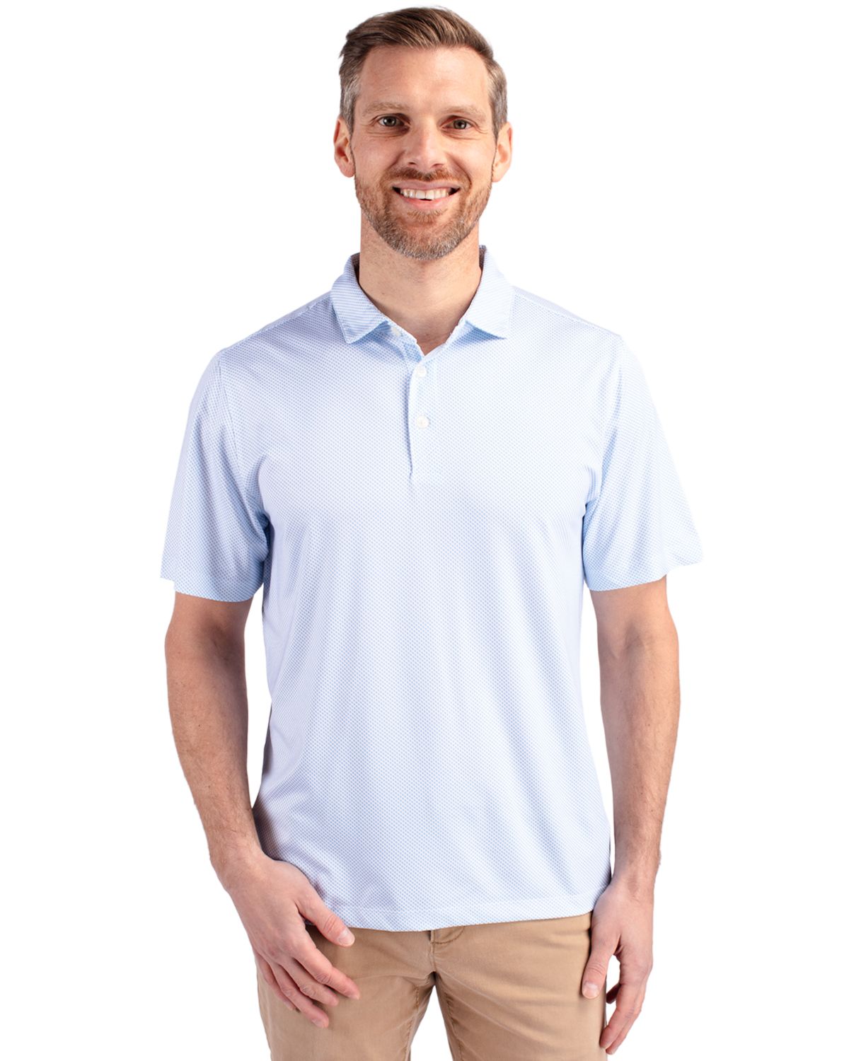 Cutter & Buck Pike Recycled Symmetry Print Mens Polo - MCK01284