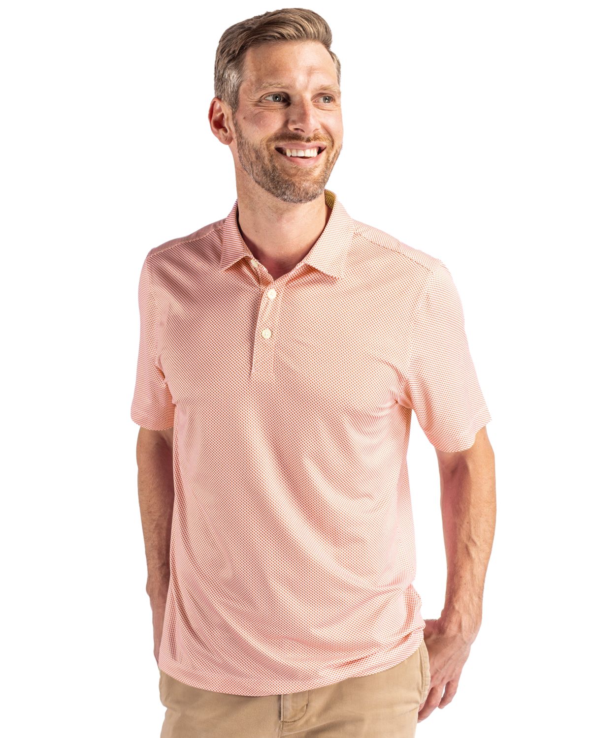 Cutter & Buck Pike Recycled Symmetry Print Mens Polo - MCK01284