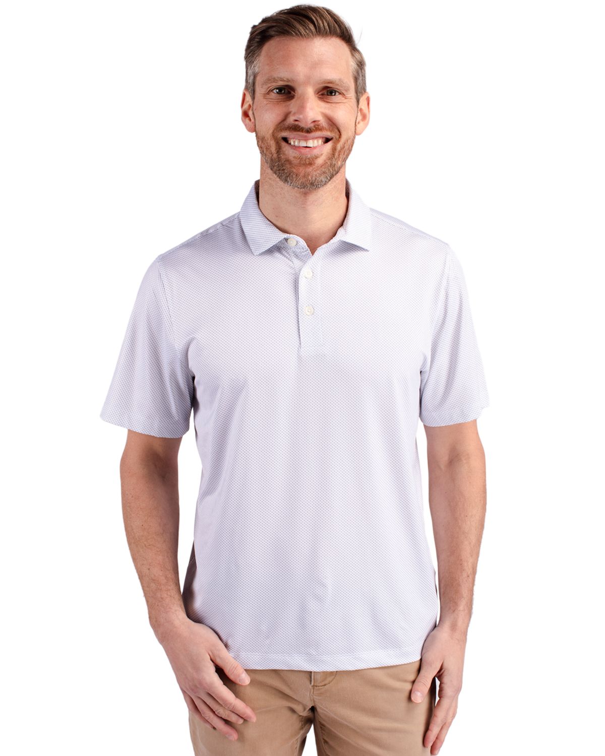 Cutter & Buck Pike Recycled Symmetry Print Mens Big & Tall Polo - BCK01284