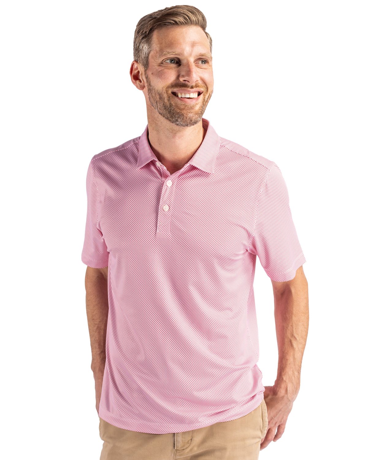 Cutter & Buck Pike Recycled Symmetry Print Mens Polo - MCK01284