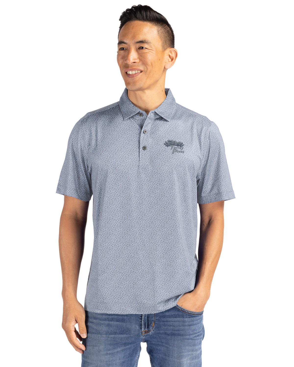 Torrey Pines Cutter & Buck Pike Recycled Pebble Print Mens Polo - MCK01304-35492