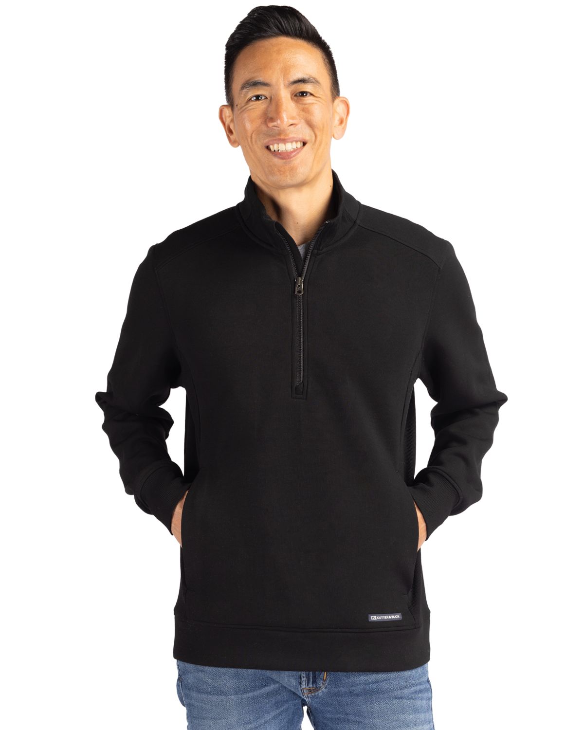 Cutter & Buck Roam Recycled Buttery-Soft Knit Mens Quarter Zip Jacket - MCK01308