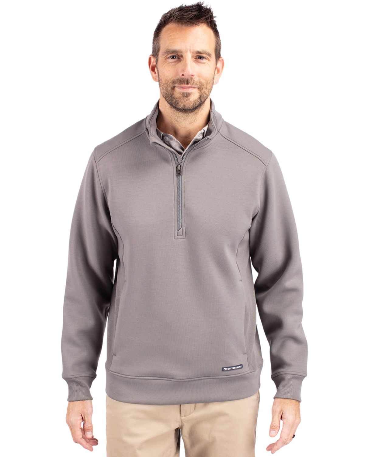 Cutter & Buck Roam Recycled Buttery-Soft Knit Mens Quarter Zip Jacket - MCK01308