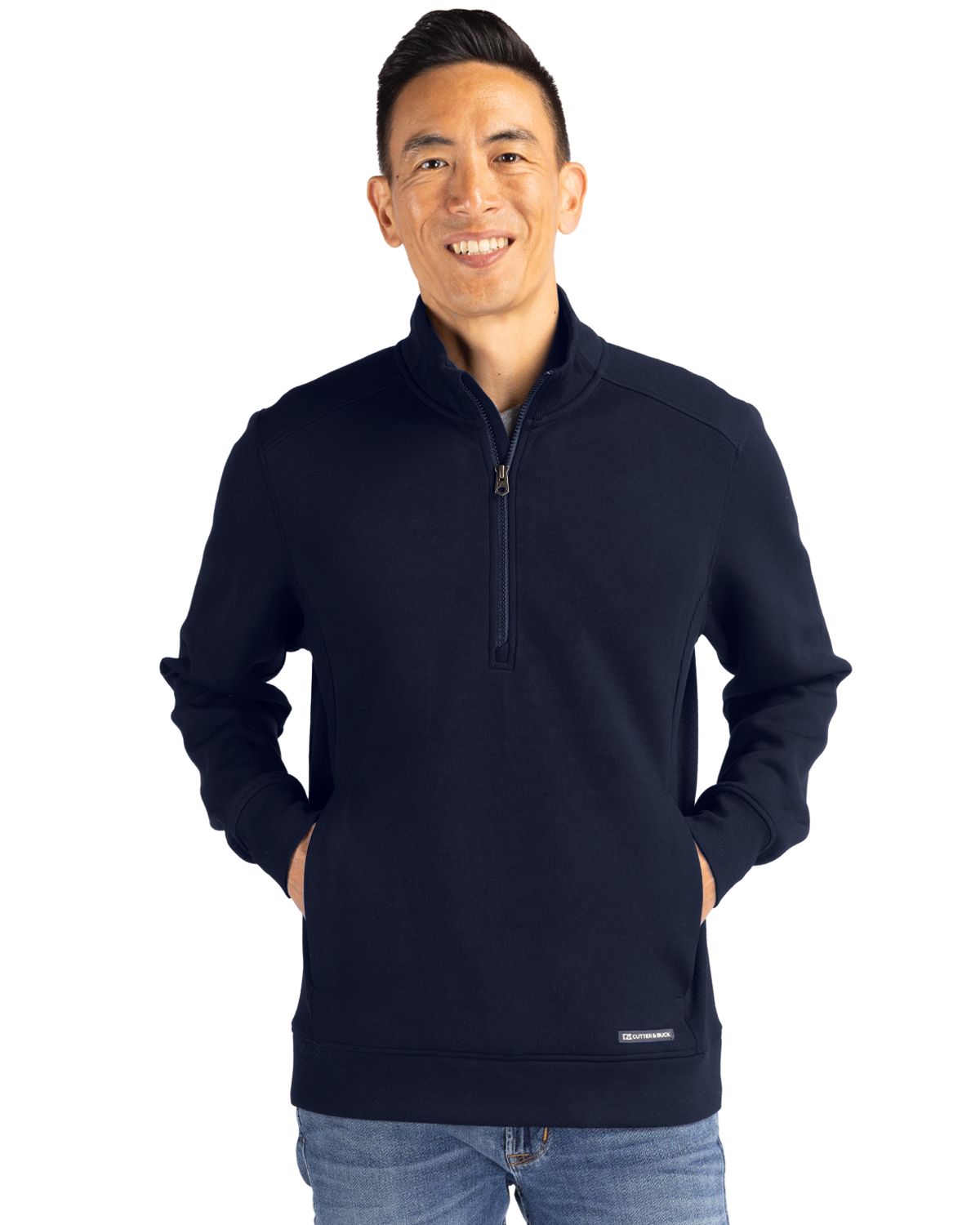 Cutter & Buck Roam Recycled Buttery-Soft Knit Mens Quarter Zip Jacket - MCK01308
