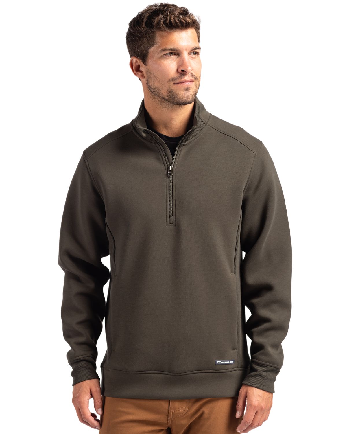 Cutter & Buck Roam Recycled Buttery-Soft Knit Mens Quarter Zip Jacket - MCK01308
