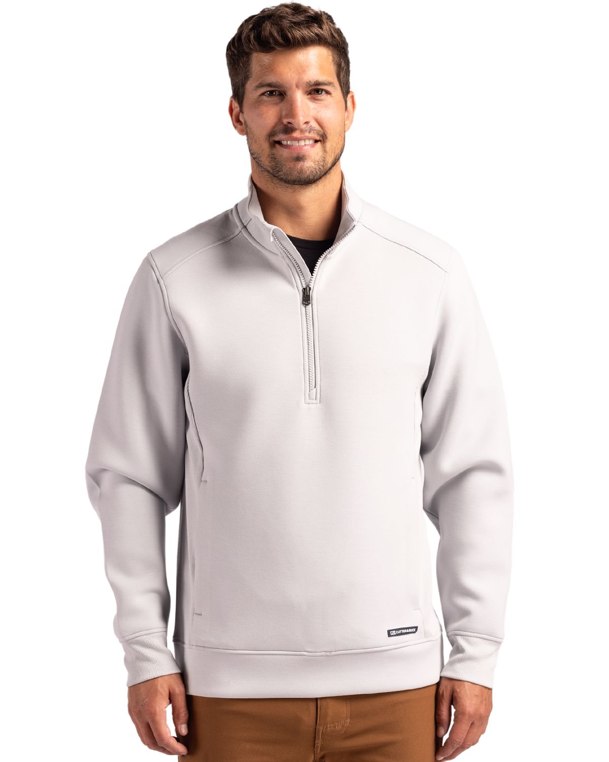 Cutter & Buck Roam Recycled Buttery-Soft Knit Mens Quarter Zip Jacket - MCK01308
