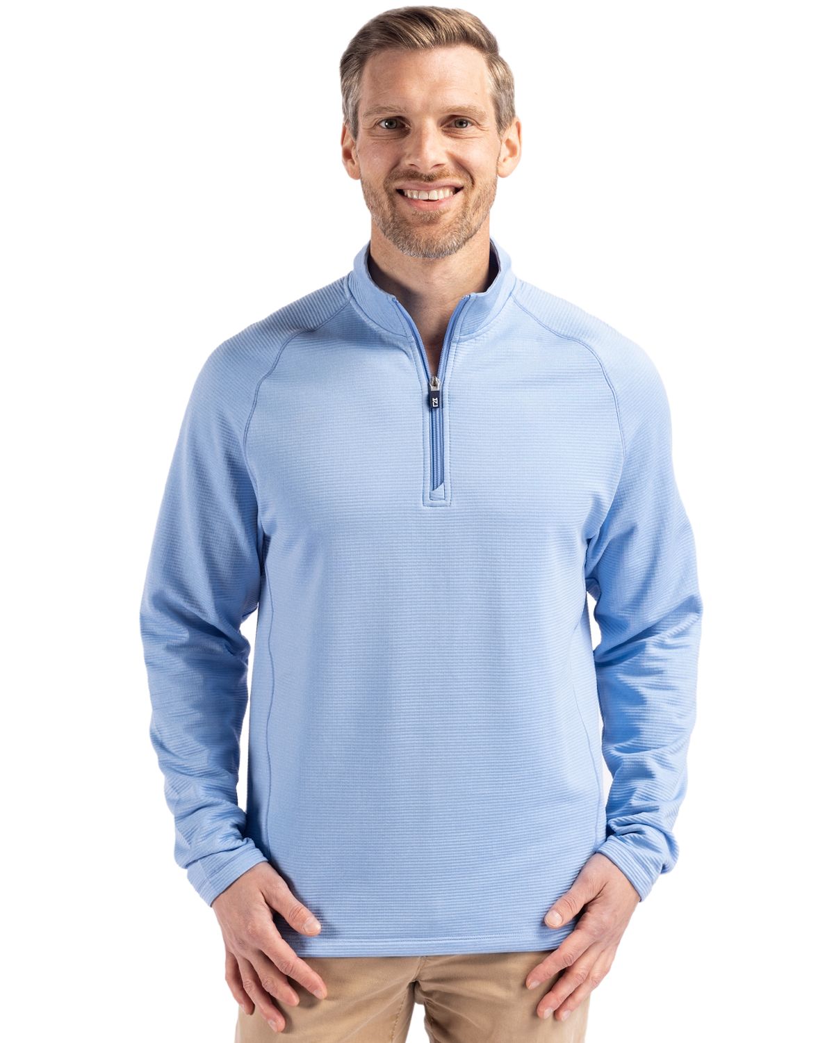 Cutter & Buck Peshastin RecycledGridFleeceMensHalf Zip Pullover - MCK01325