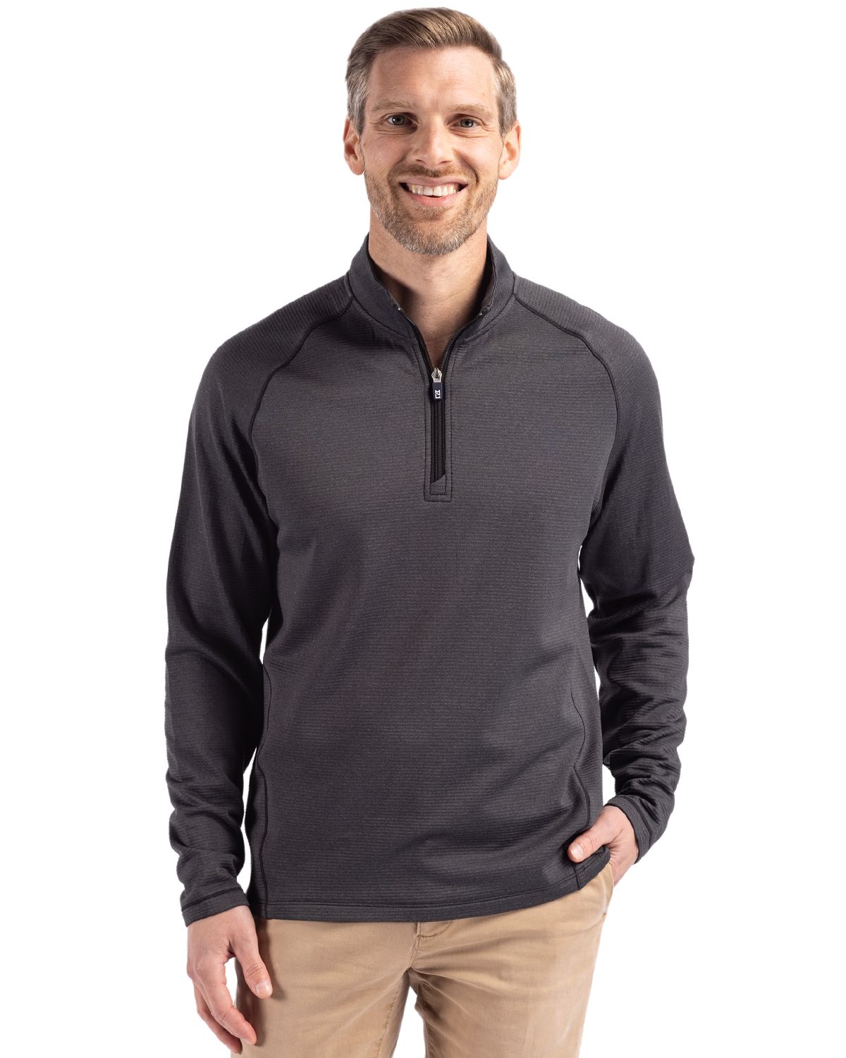 Cutter & Buck Peshastin RecycledGridFleeceMensHalf Zip Pullover - MCK01325
