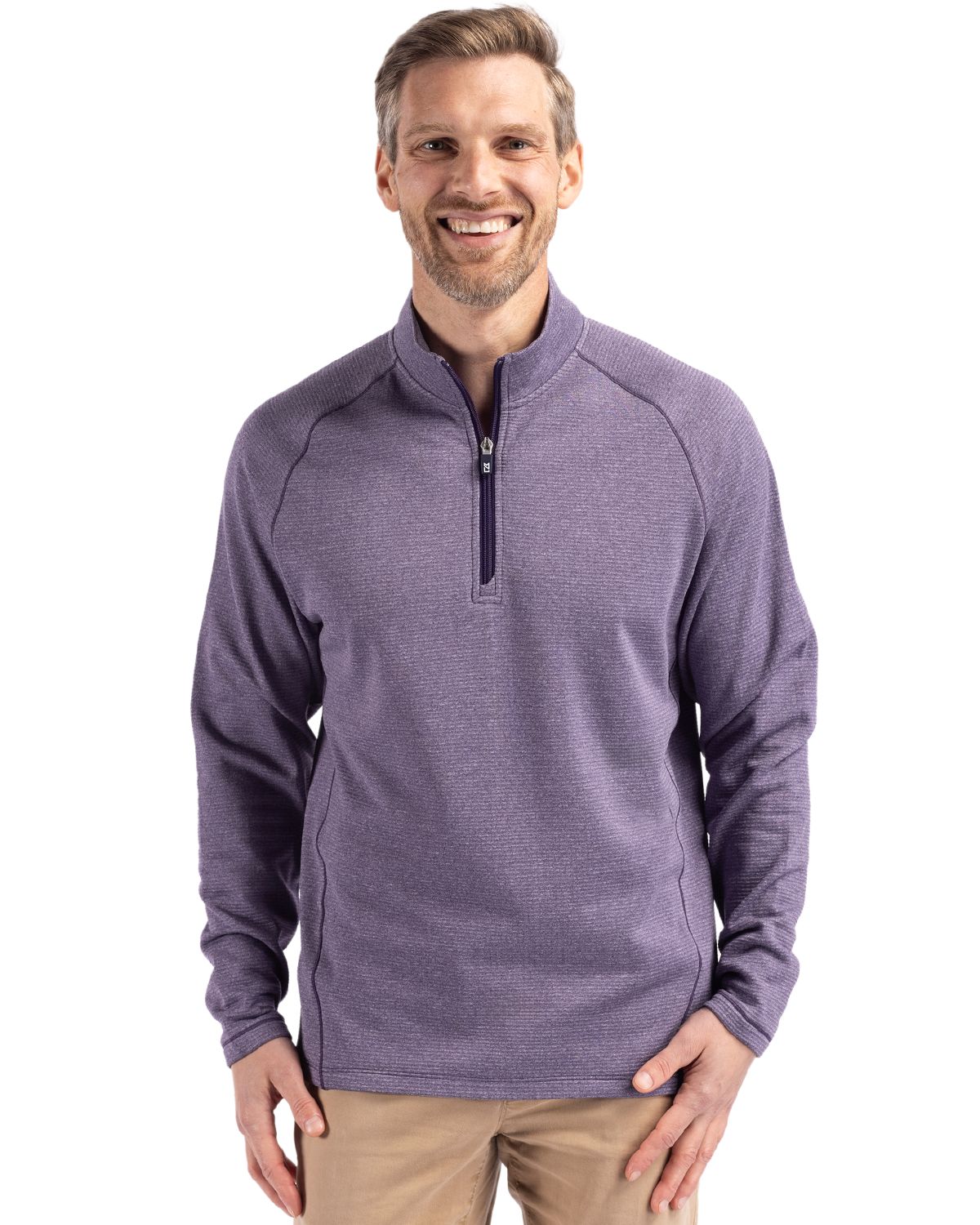 Cutter & Buck Peshastin RecycledGridFleeceMensHalf Zip Pullover - MCK01325