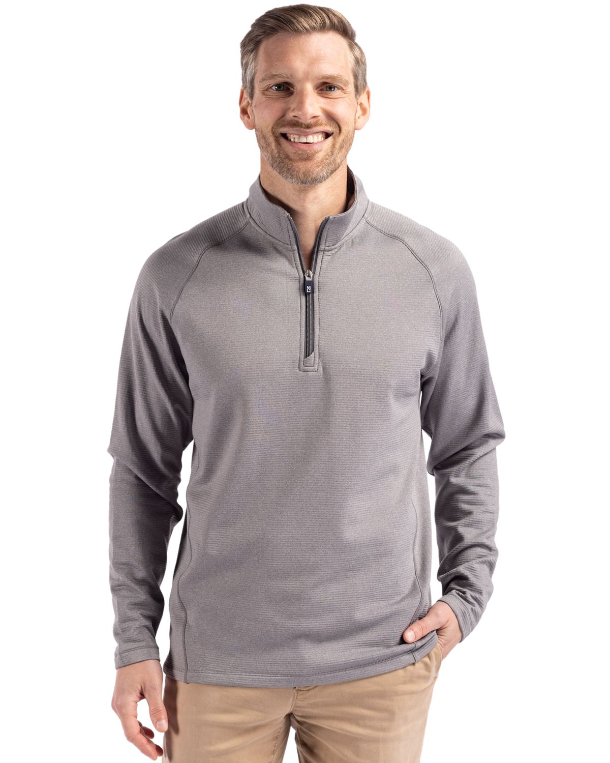 Cutter & Buck Peshastin RecycledGridFleeceMensHalf Zip Pullover - MCK01325