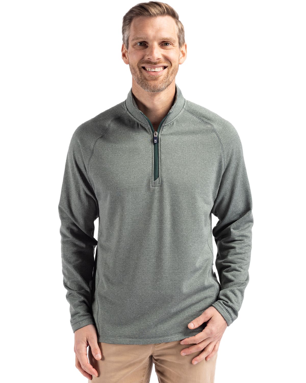 Cutter & Buck Peshastin RecycledGridFleeceMensHalf Zip Pullover - MCK01325