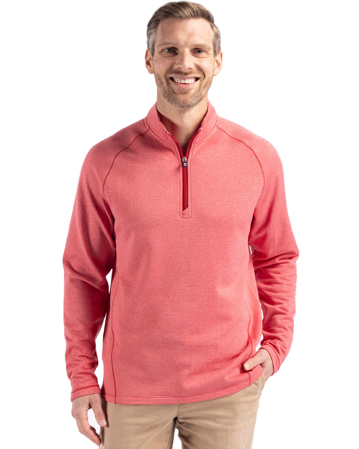Cutter & Buck Peshastin RecycledGridFleeceMensHalf Zip Pullover - MCK01325