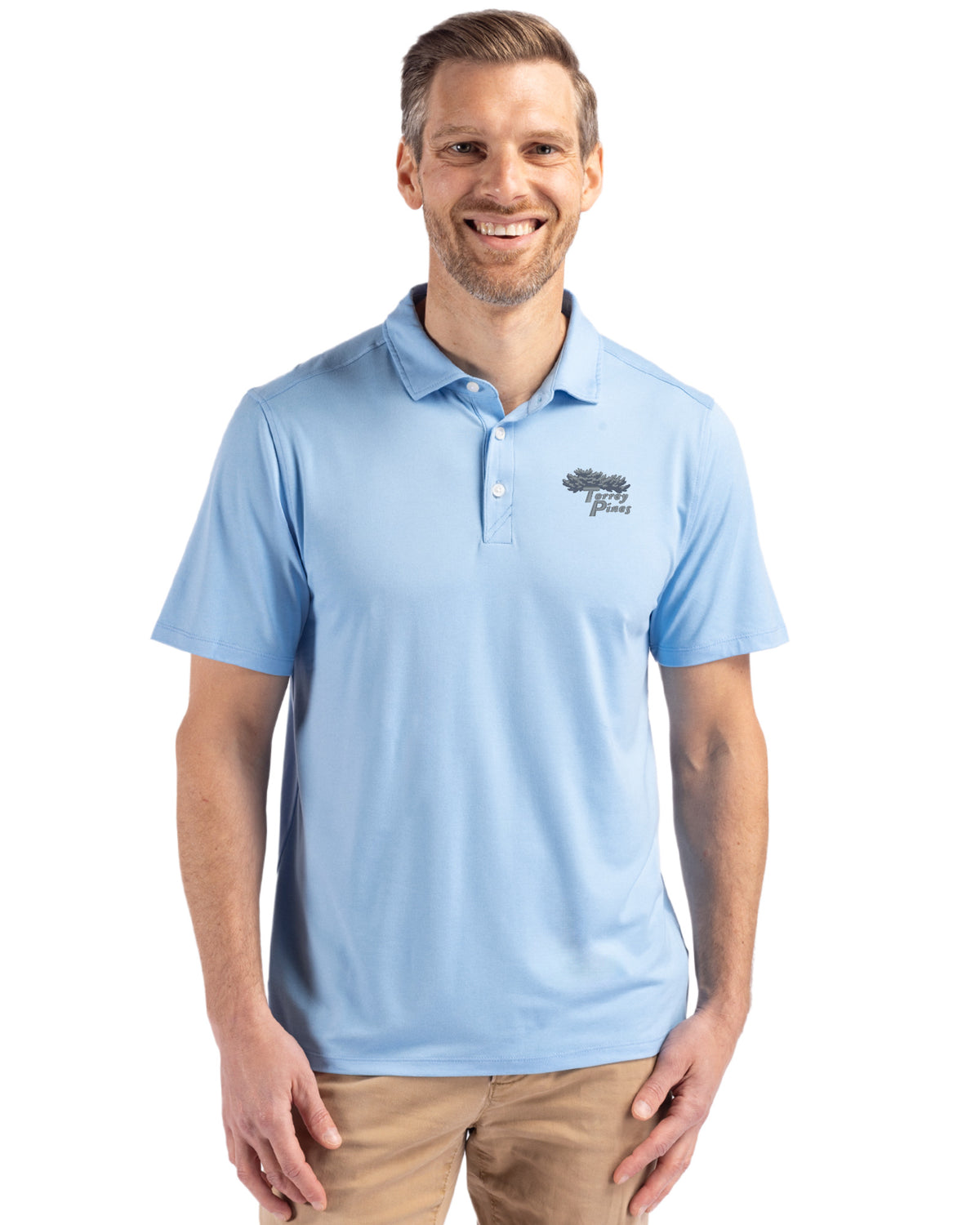 Torrey Pines Cutter & Buck Coastline Recycled Double Peached Mens Polo - MCK01327-35492