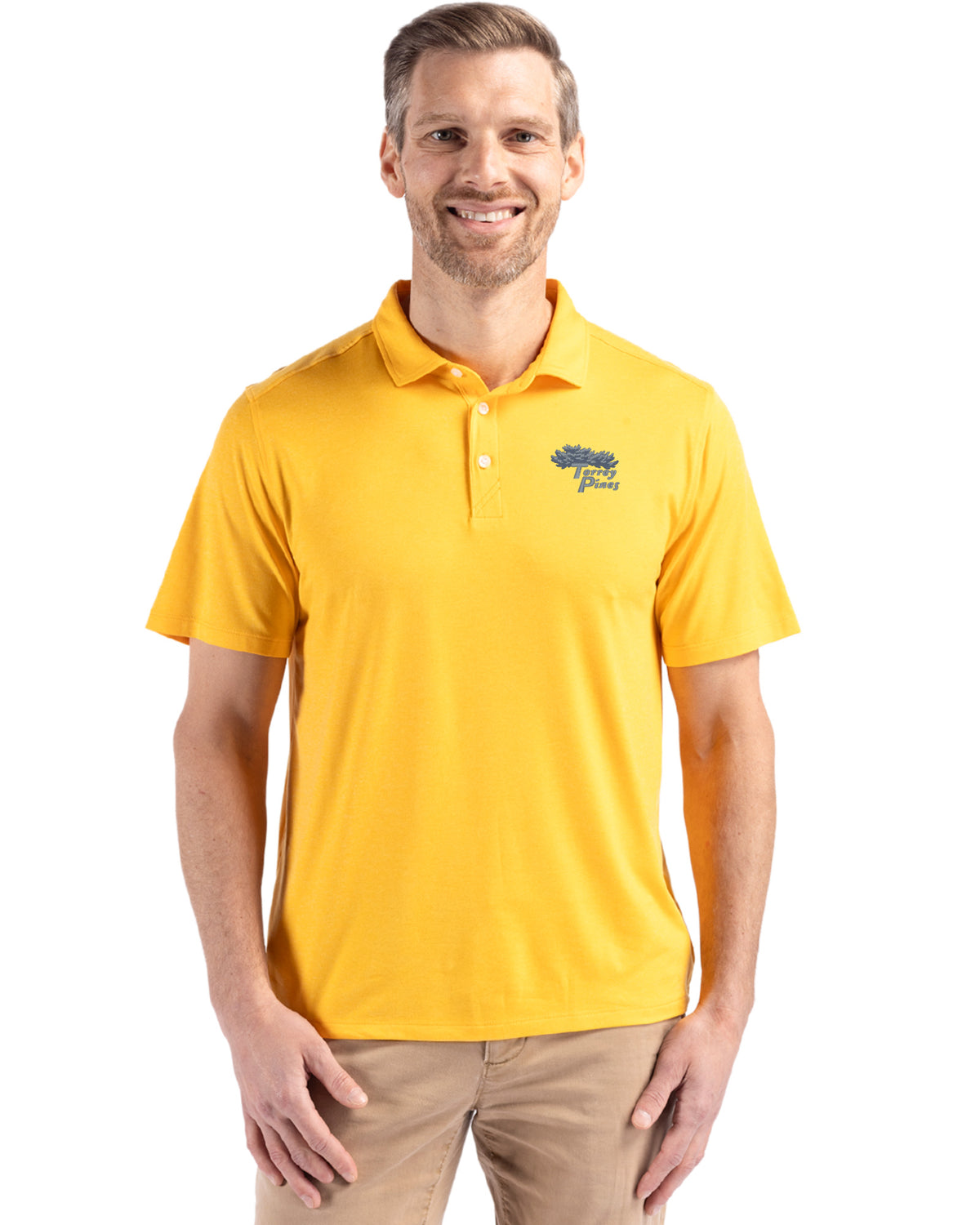 Torrey Pines Cutter & Buck Coastline Recycled Double Peached Mens Polo - MCK01327-35492