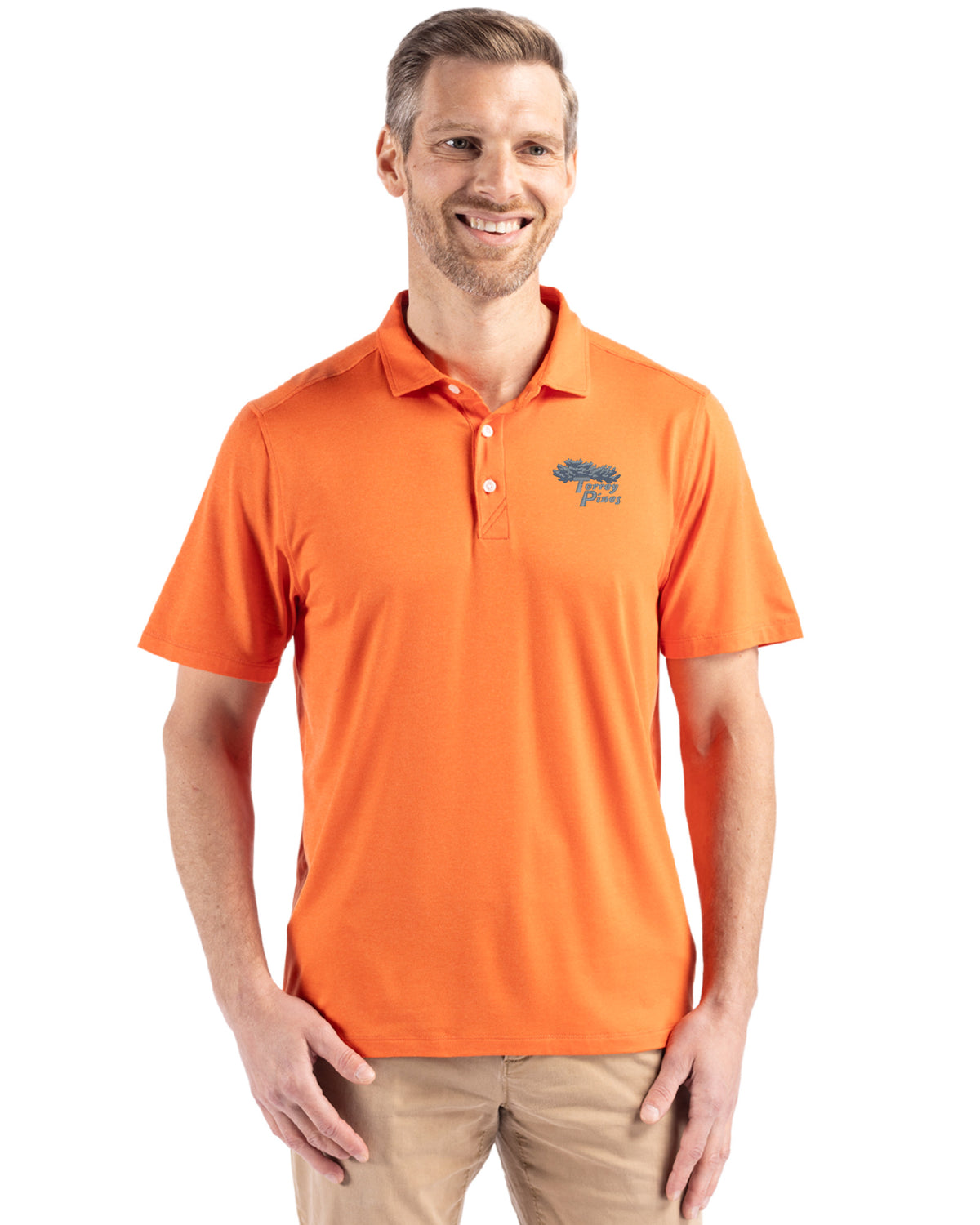 Torrey Pines Cutter & Buck Coastline Recycled Double Peached Mens Polo - MCK01327-35492