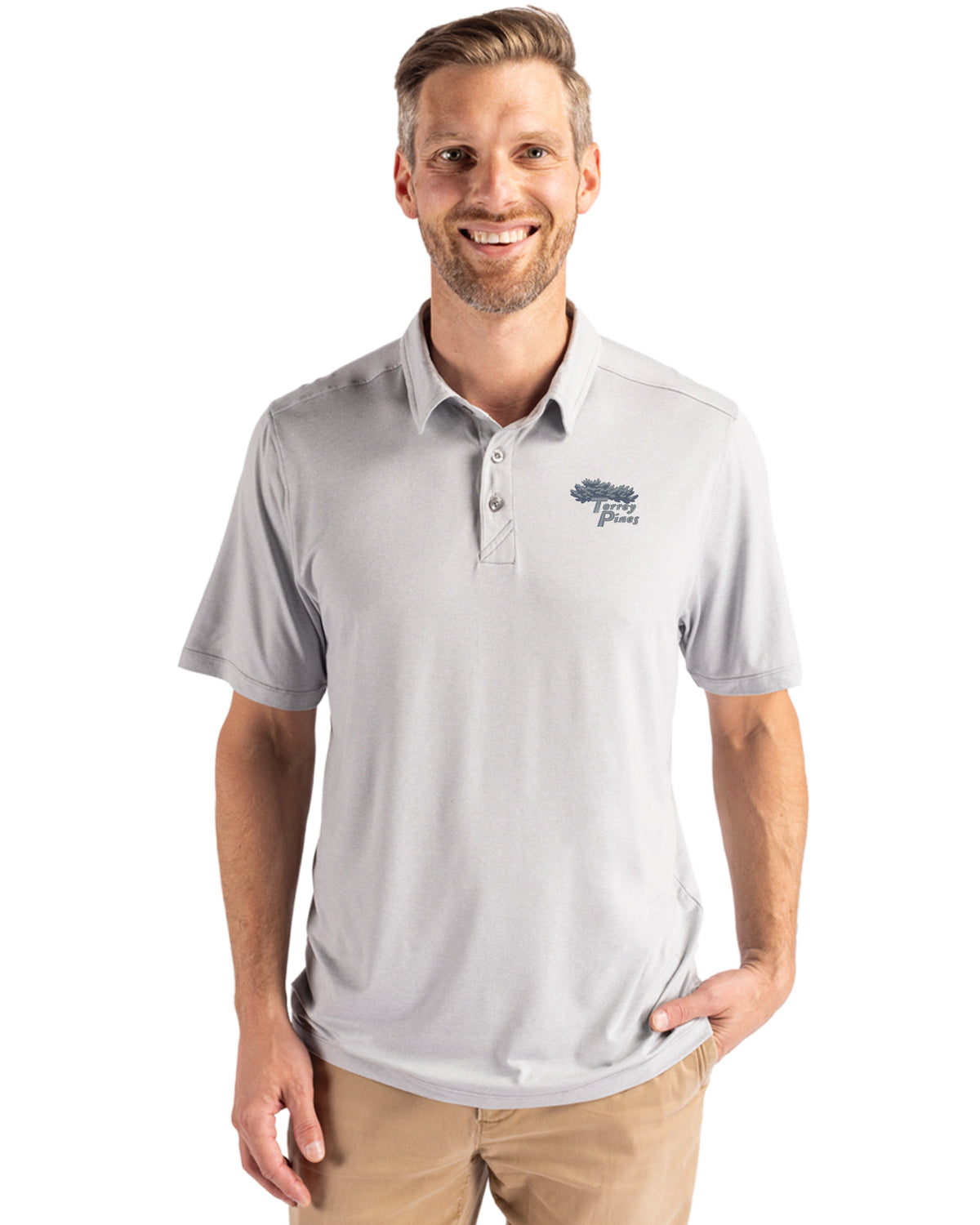 Torrey Pines Cutter & Buck Coastline Recycled Double Peached Mens Polo - MCK01327-35492