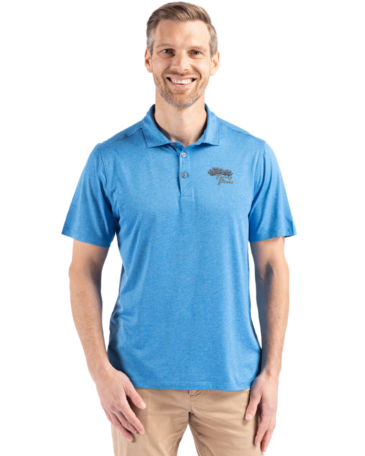 Torrey Pines Cutter & Buck Coastline Recycled Double Peached Mens Polo - MCK01327-35492