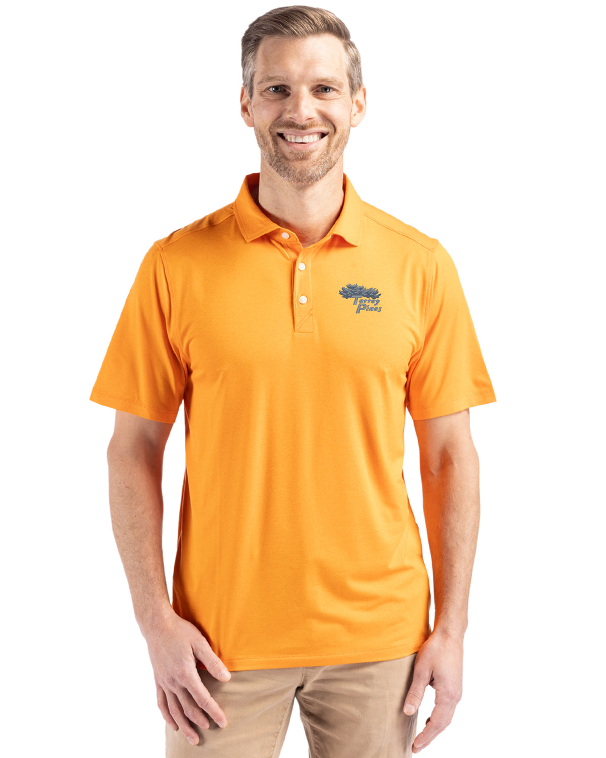 Torrey Pines Cutter & Buck Coastline Recycled Double Peached Mens Polo - MCK01327-35492