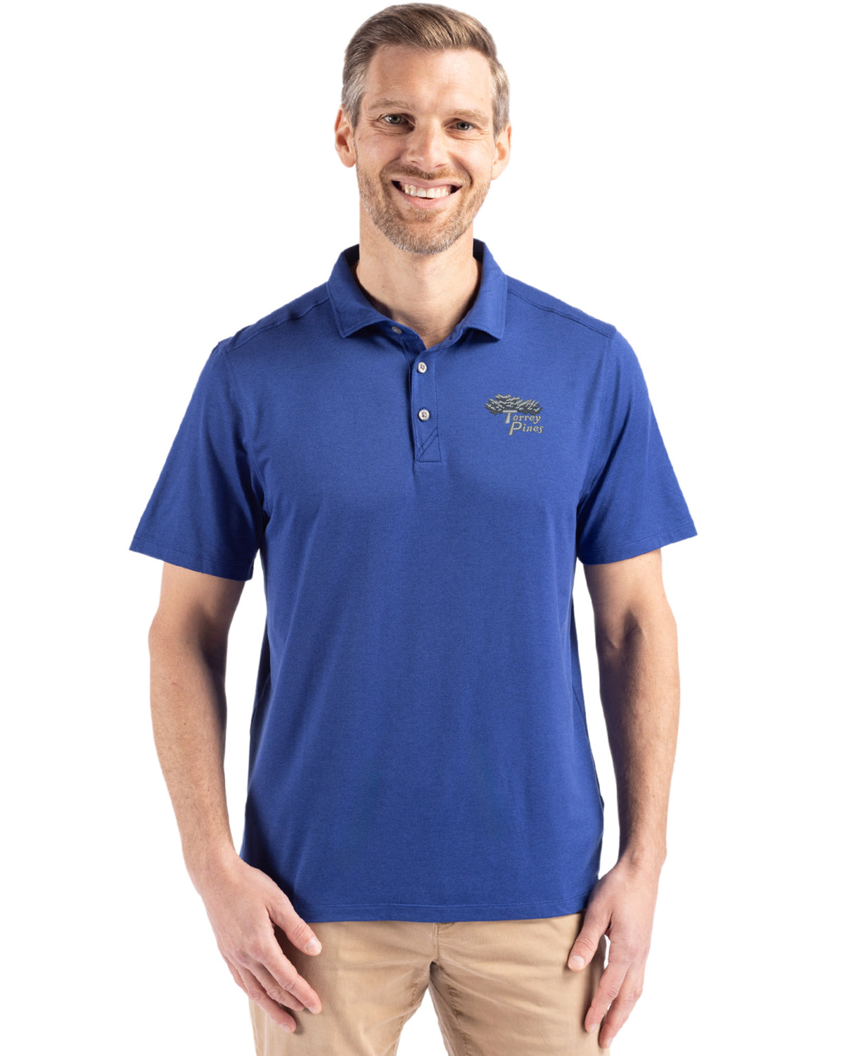 Torrey Pines Cutter & Buck Coastline Recycled Double Peached Mens Polo - MCK01327-35492